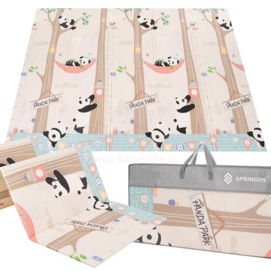 Двусторонний складной игровой коврик для детей Springos KM0023, 150x200 см, с животными