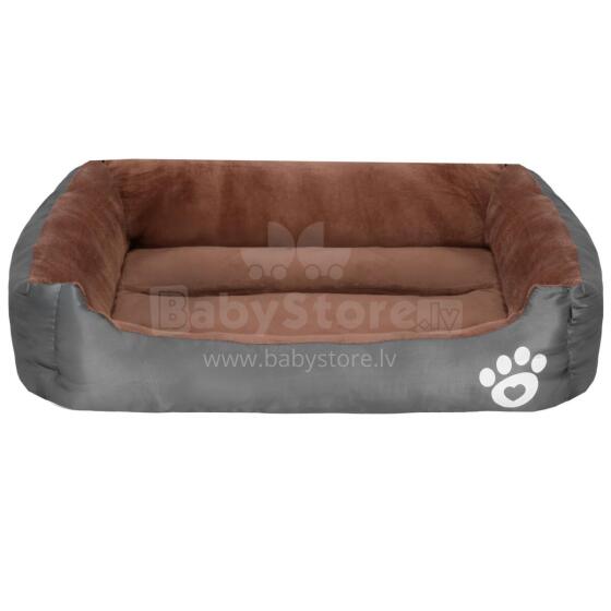 Лежанка для маленькой собаки, кошки S Springos PA0329S, место для отдыха, лежак для щенка коричнево-серый