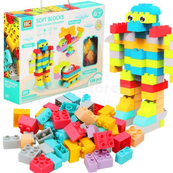 Construction and assembly blocks for children Springos KG0041, 126 pcs, educational, colorful