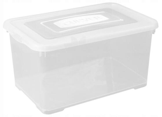 Kaste ar vāku Handy 50L 60x40x28cm caurspīdīga