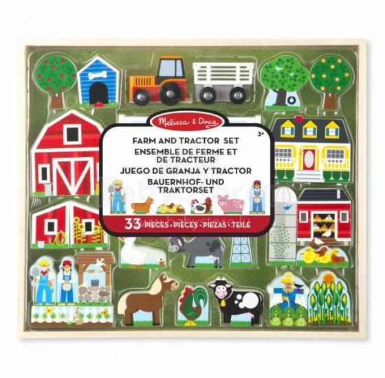 Melissa&Doug Farm Play Set Art.14800 Koka figūru komplekts