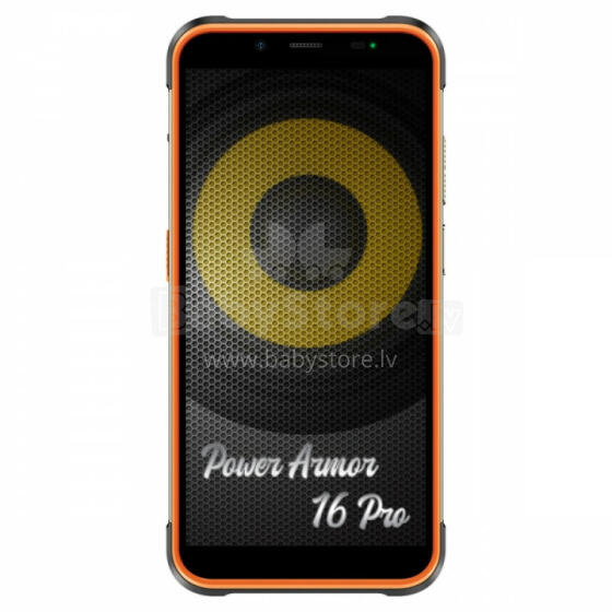 Power Armor 16 Pro 5,93 collas, 4/64 GB, IP68/IP69K, viedtālrunis, 6900 mAh, DualSIM skaļrunis, 122 dB, oranžs