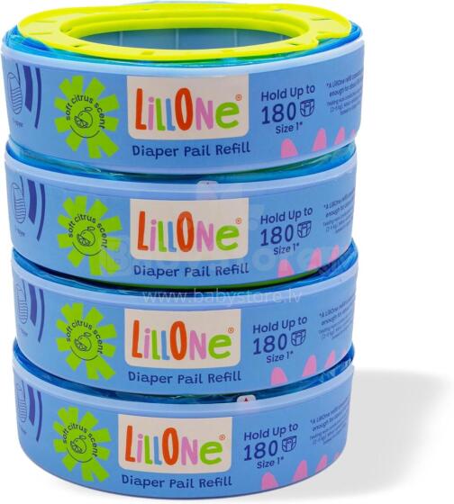 LillOne Cassettes for Angelcare Art.226534  kasetes netīro autiņbiksīšu konteinerim 4gab/720 maisiņi