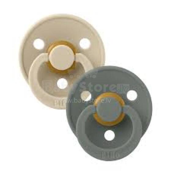 Bibs Liberty Colour Round – Vanilla/Pine Art.226678 Пустышка (соска) из 100% натурального каучука 6-18 мес.(2 шт.)