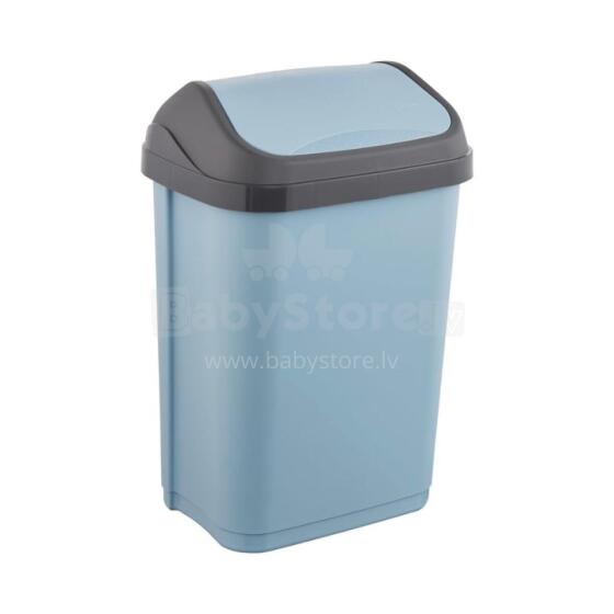 Waste bin with rotating lid 10L Swantje 25.5x19x38cm blue