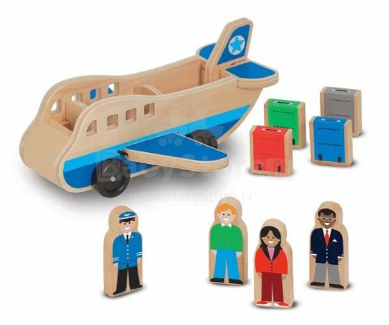 Melissa&Doug Airplane Art.19394 Деревянный самолёт с пассажирами и чемоданами