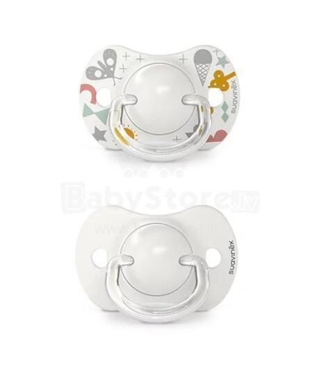 083195 PACIFIER SX PRO 0-6 2PCS GRAY 308268