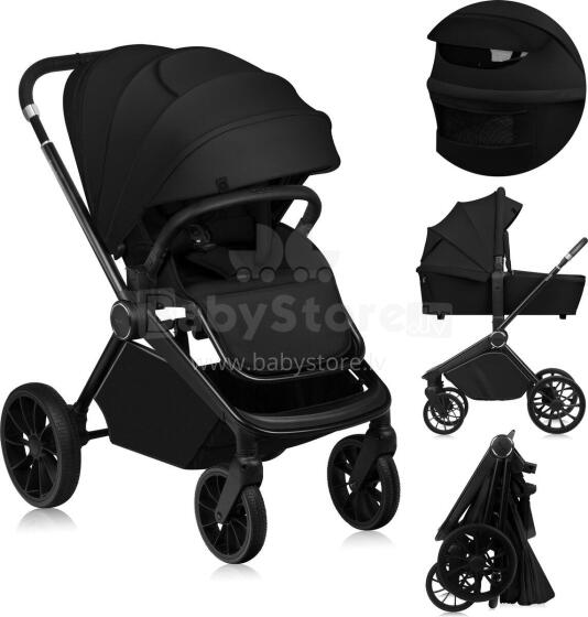 Lionelo Mika Plus 2 in 1 Art.226857 Black Onyx  Universālie rati 2 in1