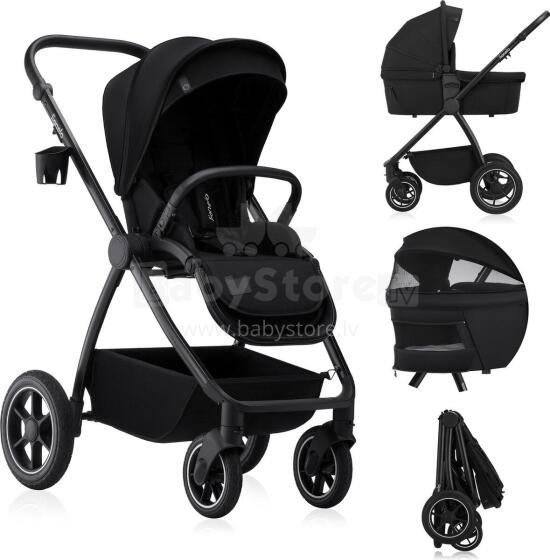 Lionelo Meril 2 in 1 Art.226857 Black Onyx  Universālie rati 2 in1