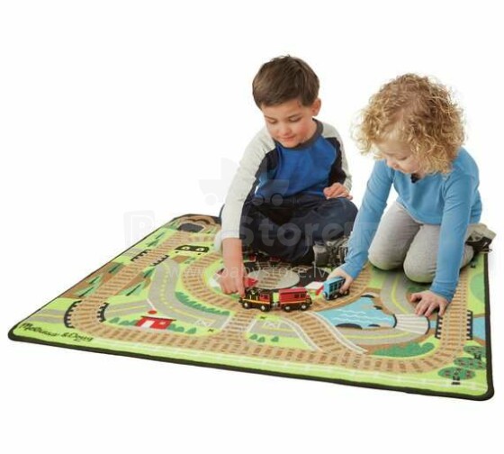 „Melissa & Doug Train Rug“ 19554 str. Vaikiškas kilimėlis žaidimams su traukiniu 91x100cm
