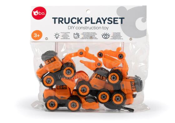 Bo Truck Playset Art.226982 Машинка-конструктор Строительные грузовики