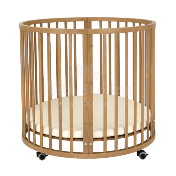 La Bebe™ Box Novi Mila Rond   Art.227060 Amber Oak Stylish round wooden crib
