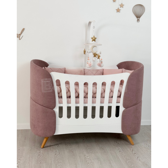 La Bebe™ Fly Bed 5 in 1 Art.227965 Pink Многофункциональная кроватка-трансформер 5 в 1