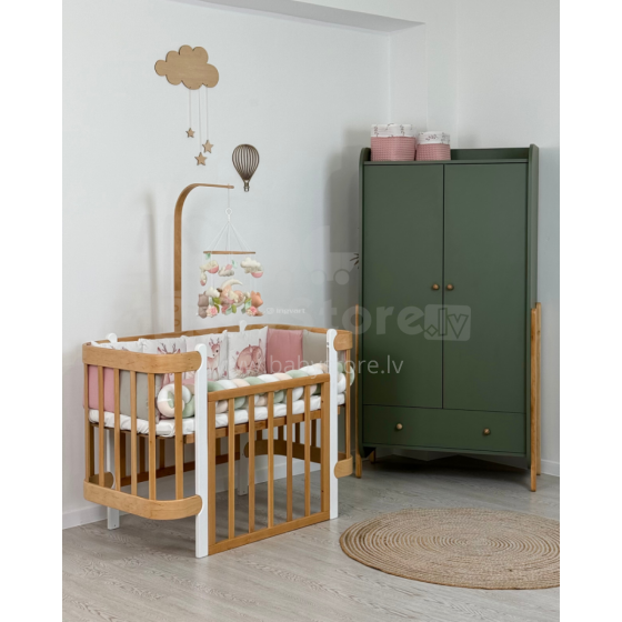 La Bebe™  Nika Wardrobe Art.227074 Forest Green  Двухдверный деревянный шкаф