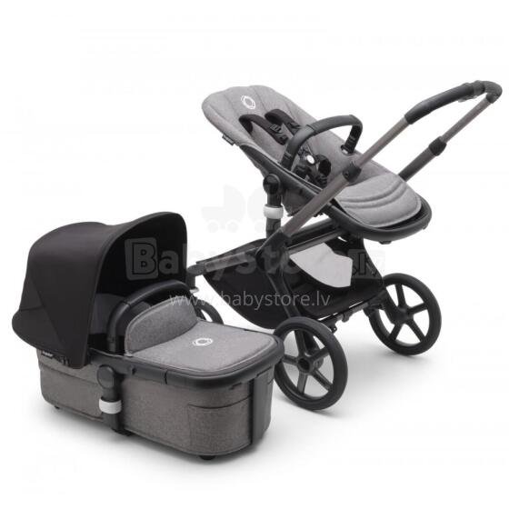 Bugaboo Fox 5 2 in 1 Art.227128 Grey Melange Детская универсальная коляска трансформер