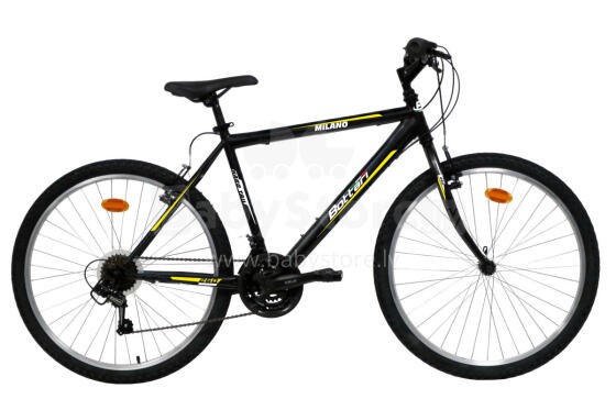 Men's bicycle 26'' MILANO, black/yellow
