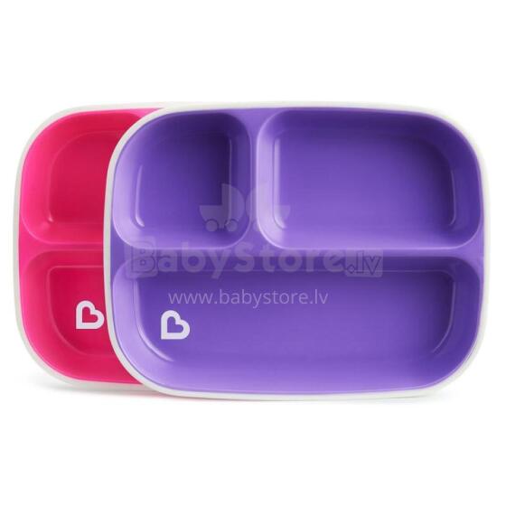 MUNCHKIN šķīvis ar nodalījumiem 2gab 6m+ Splash 01244802