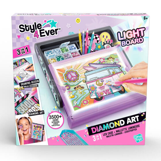 STYLE 4EVER комплект для творчества с LED-подсветкой 3 в 1 Diamond Art