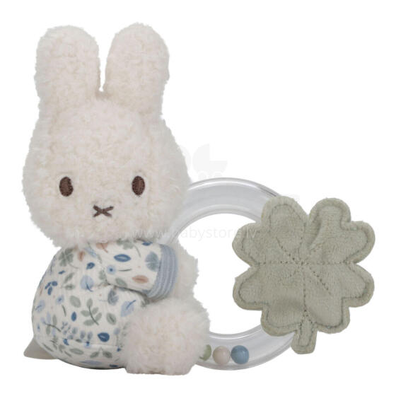 Little Dutch Ring Rattle Art.NIJN463 Bunny  Augstākas kvalitātes - kokvilnas grabulis  , (100% dabisks)
