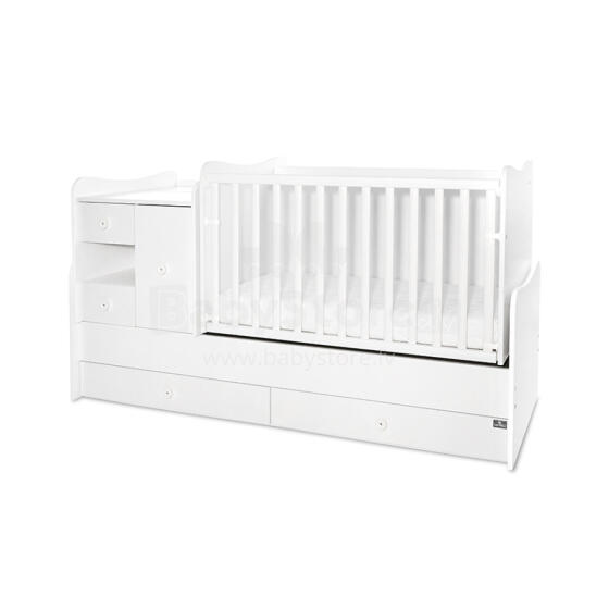 Lorelli MiniMax Art.10150500024A White Детская кровать-трансформер с комодом
