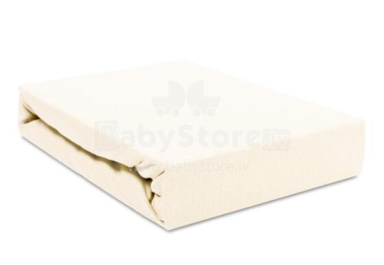 Palags jersī ar gumiju 160x80 cm BEIGE (6438)