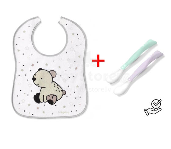 Priekšautiņš frotē 26x36 cm+elastīgas karotes (833+1066)-izdevīgi! BabyOno