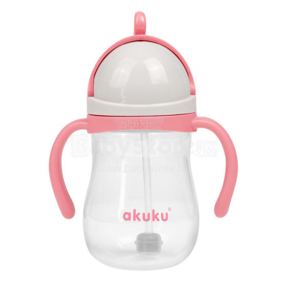 A0676 BOTTLE WITH STRAW WITH WEIGHT PINK