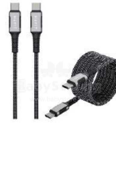 Havit magnētiskais USB Type C kabelis 1 m melns CB6297