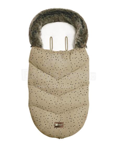Footmuff Luxury Fur Dots Beige