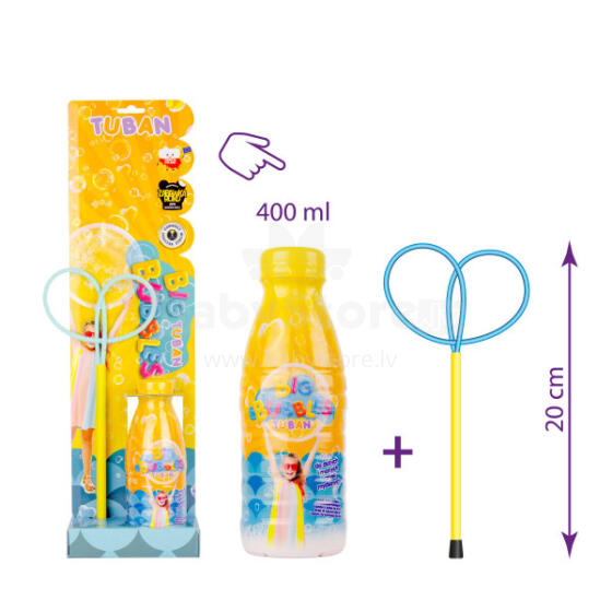 Riņķis burbuļu pūšanai + Ziepju burbuļi (400ml)