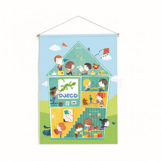 Djeco - Illustrated canva (70 x 100 cm)