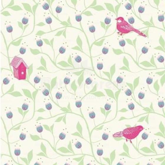 Wallpaper strips - Blue flowers