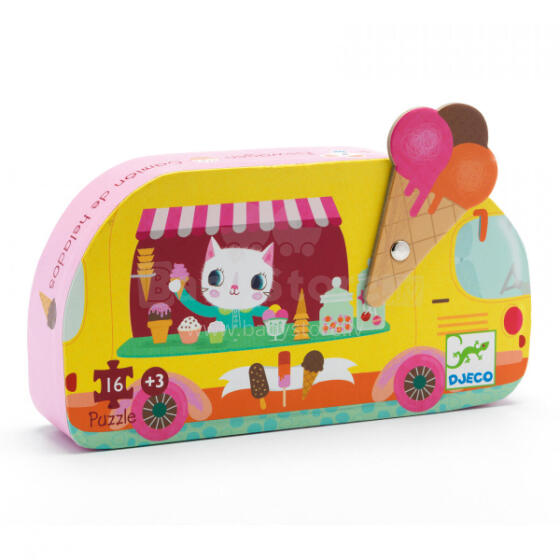Silhouette puzzles - Ice cream truck - 16 pcs