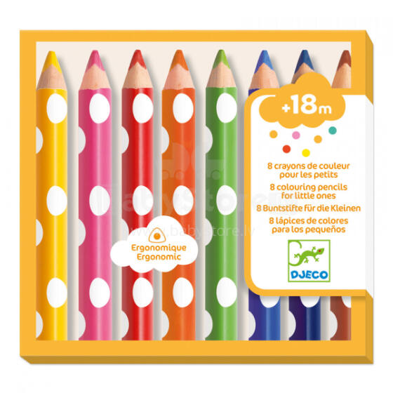 Colours - 8 colouring pencils for little ones
