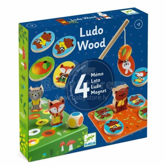 Educational wooden game - Ludo Wood - 4 games