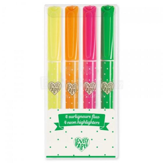 4 neon highlighters