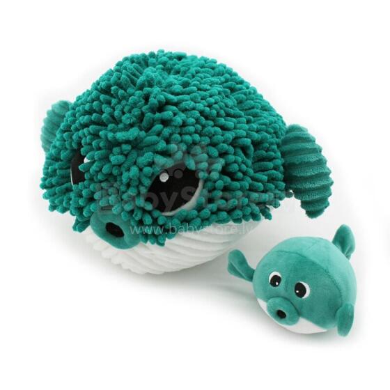Plush toy - Ptipotos - Blow fish Mum&Baby - Green