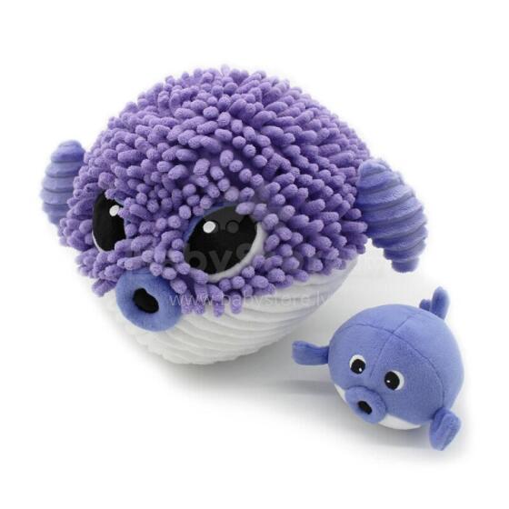Plush toy - Ptipotos - Blow fish Mum&Baby - Purple