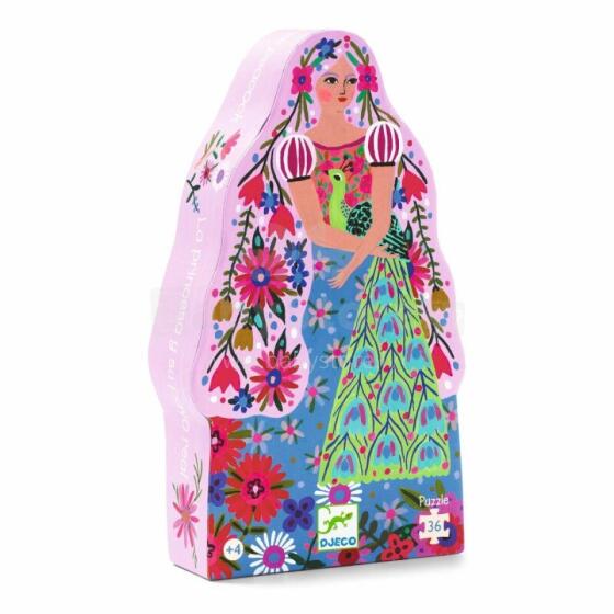 Silhouette puzzles - The princess and her peacock - 36 pcs