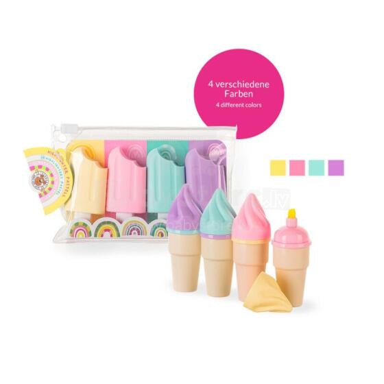 Good Feelings - - Ice Cream Highlighter Pastel Set of 4, 2 assorted