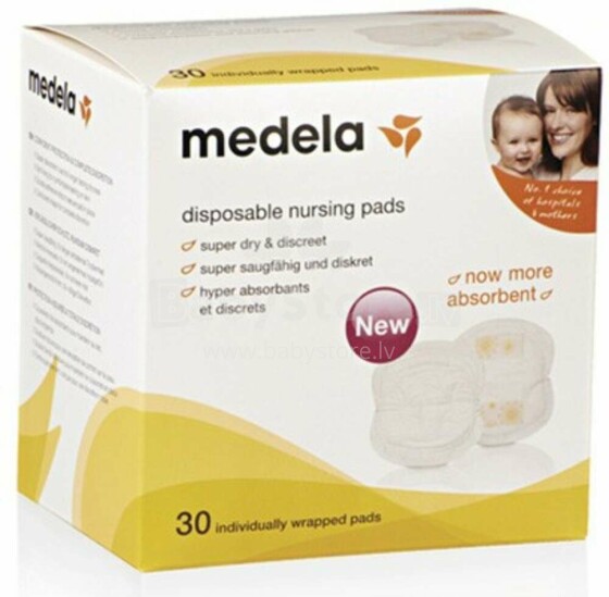 Medela Nursing Pads Art.008.0320 Одноразовые прокладки для бюстгальтера  30шт/уп.
