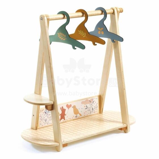 Dolls - Pomea - Large clothes rack & 3 hangers