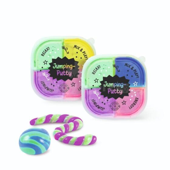 For School Neon -  Jumping putty Mix & Play, set of 4, 28g, 2 assorted