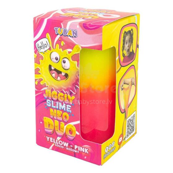 Jiggly Slime - Neona slaima duets - Dzeltens-Rozā (430 g)