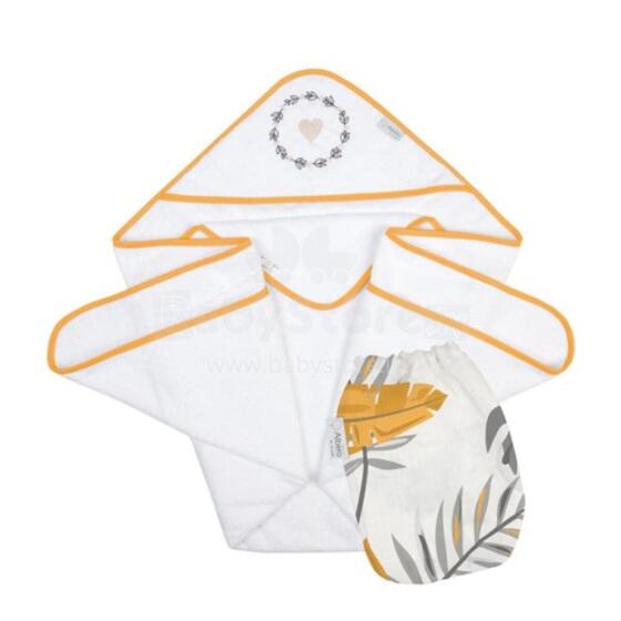 ALBERO MIO Bath towel with muslin washcloth N003 TROPICS 100x100*