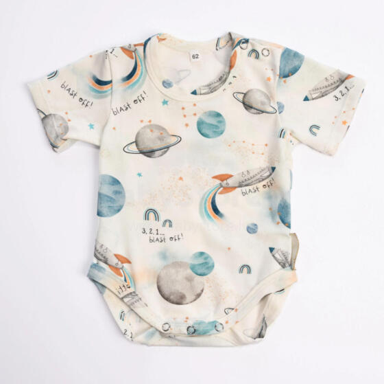 BABY 01213 Bērnu bodijs ar piedurknēm Kosmos ecru 68/74*