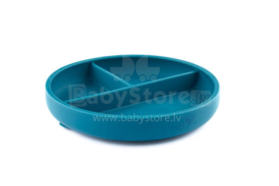 BABY 01297 Силиконовая тарелка со шкалой Ocean Blue