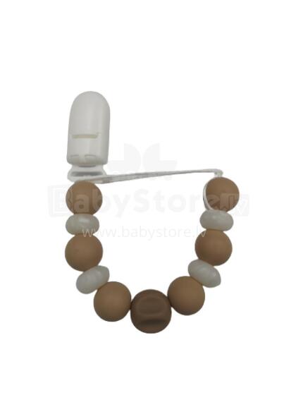 BABY 01433 Silikona knupīša turētājs BĒŠS/PĒRLS