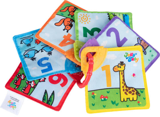 JOLLYBABY JB 80590 Книга - прорезыватели для зубов животные