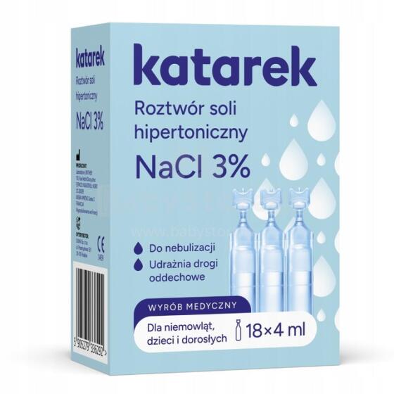 КАТАРЕК Гипертонический солевой раствор 18x4мл NaCI 3%